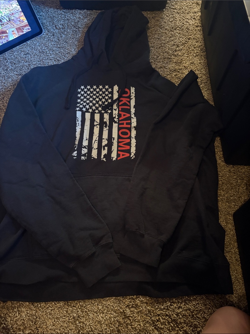 Men's Oklahoma Graphic Pullover Hoodie - Black